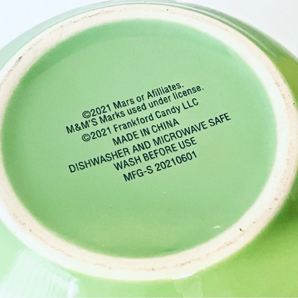 M & M's Orange, Yellow, Green Ceramic Snack Bowls Set 10 oz‎ (2021)
